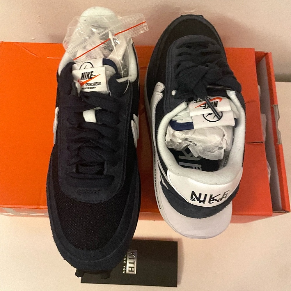 Nike LD Waffle SF Sacai Fragment Blue Void - Picture 4 of 9
